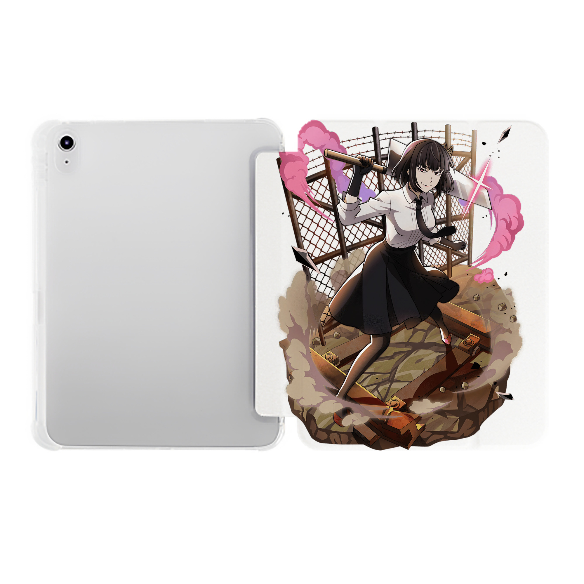 （画像用） 文豪ストレイドッグス Bungo Stray Dogs IPad ケース ペン収納付き 三つ折りスタンド PUレザー×シリコン 対応機種9.5/10.5/10.9インチ